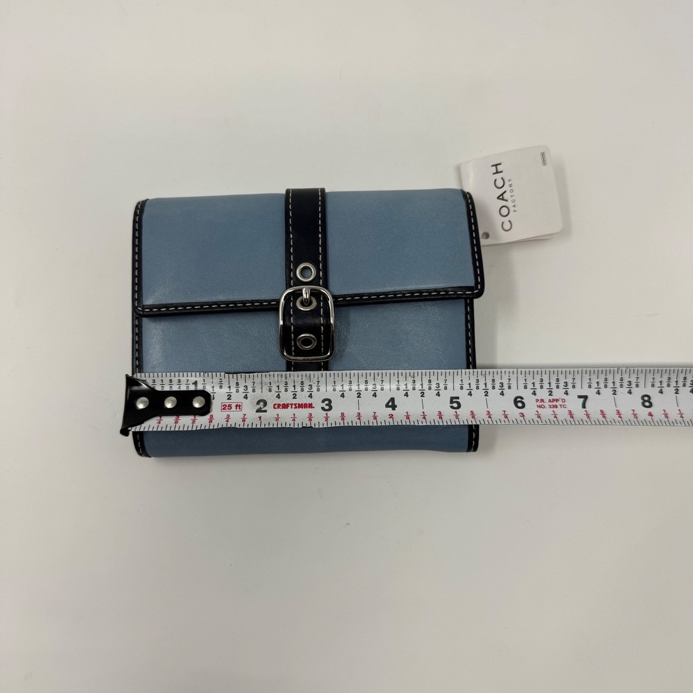 Coach Light Blue and Black Wallet NWT - Picture 8 of 9